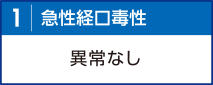 急性経口毒性：異常なし""